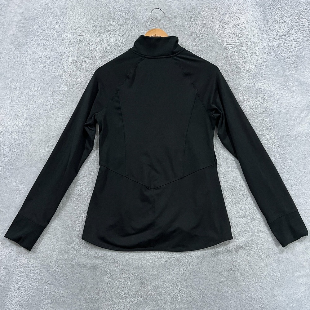 C9 By Champion Track Jacket Womens Medium Black Stretch Ribbed Panel Full Zip - Picture 2 of 7